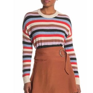 Women’s Madewell Striped James Wool Sweater Sz M